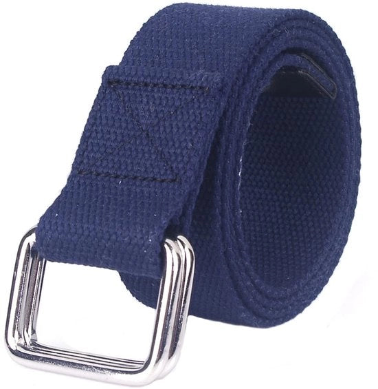 Raccordo per abbigliamento in tela versatile - Donna/Uomo - Cinturino doppio anello - 110 cm - Tela di alta qualità - Comodo e duraturo - Raccordo cinturino adattabile