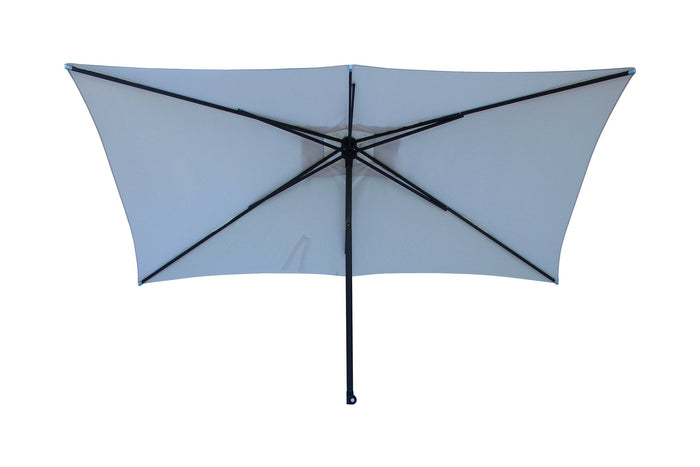 Ombrellone da Giardino 3x2 m Palo Ø38 mm in Alluminio Tessuto Poliestere Trend Bianco