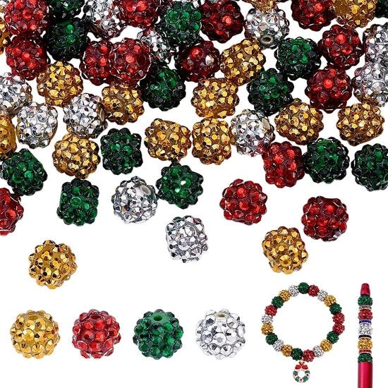 Accessori in cristallo di diamante rondo con spaziatura 12mm, 80 pezzi, per progetti DIY e creazione di gioielli