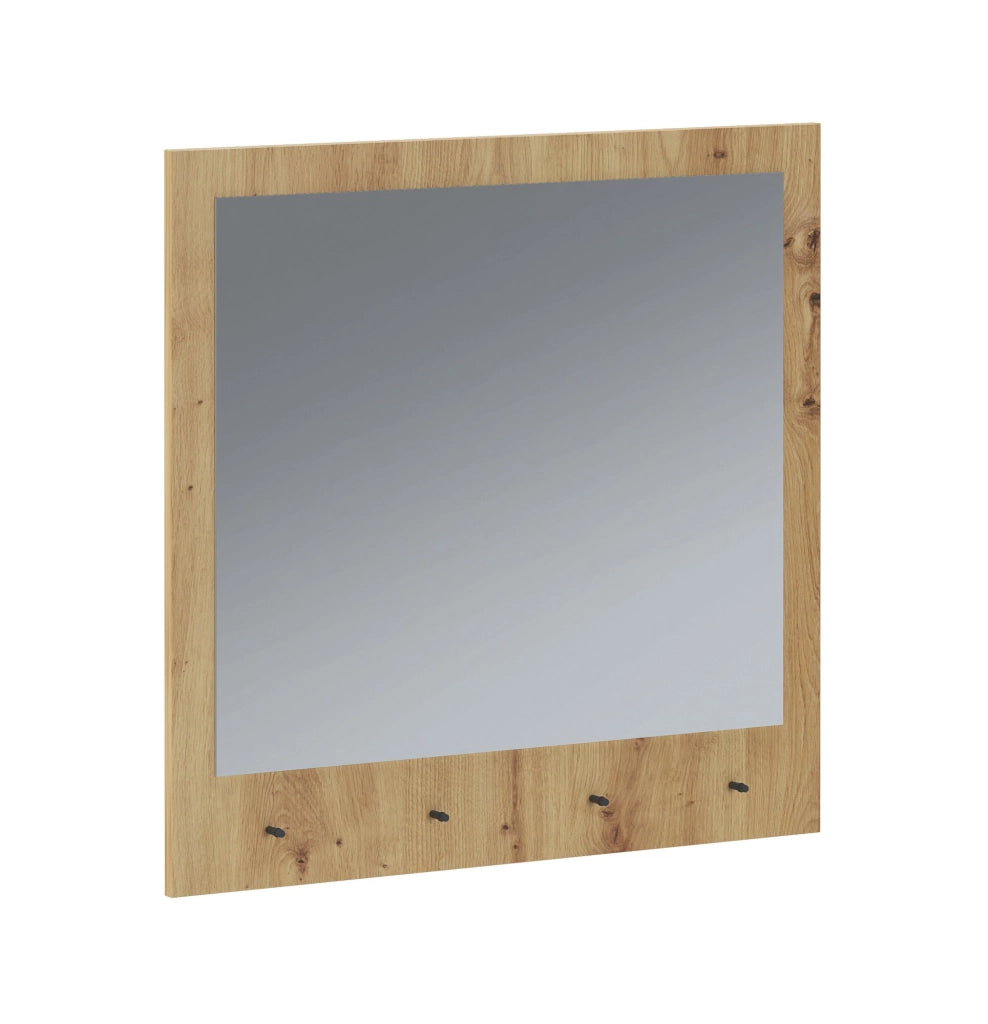 Cherasco, Specchio Forma Rettangolare, 78x76h cm Marrone Rovere Nodi