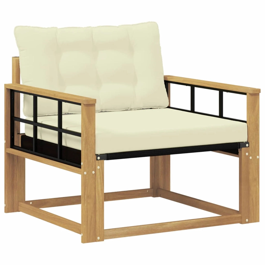 Set di divani da esterno-Sofa da giardino Legno di Acacia Massello e Textilene 872215