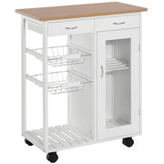 Carrello Multiusos con Cassetti e Ripiani ¨C ZephMum ¨C Legno 70x37x85cm