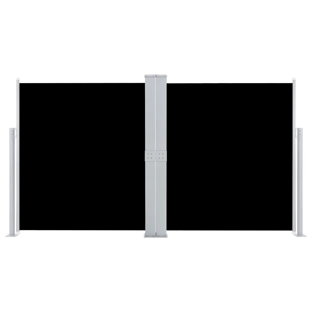 Tenda da Sole Laterale Retrattile Nera 140x600 cm