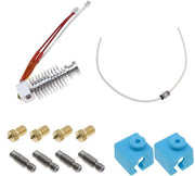 Kit di Testa Calda Completo 11 Pezzi - Compatibile con Anycubic Mega I3/I3-X/I3-S/Chiron - Acciaio Inossidabile - Silicone - Nozzle 0,4mm - Estrusore