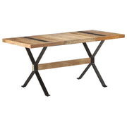 Tavolo da Pranzo 160x80x76 cm in Legno Massello di Mango Grezzo cod mxl 8797