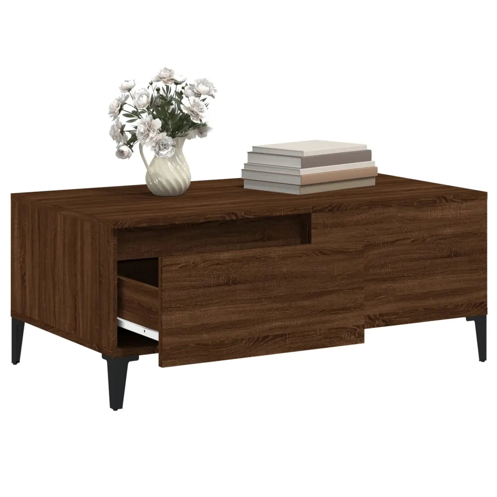 Tavolino da Salotto Rovere Marrone 90x50x36,5 cm in Multistrato 821123