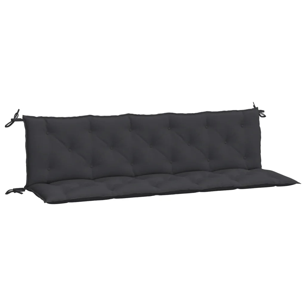 Cuscini Panca da Giardino 2pz Neri 180x50x7cm Tessuto Oxfordcod mxl 92105