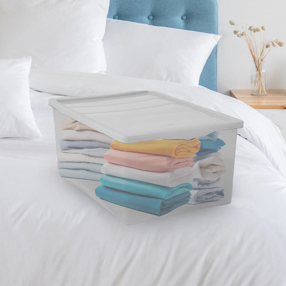 SET 3 SCATOLE BIANCO CON COPERCHIO SPRING BOX TAGLIA M 42 X 35 X H18 CM