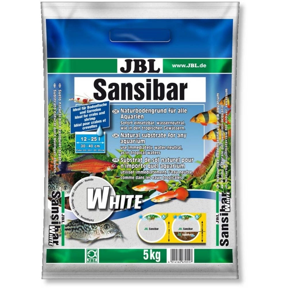 JBL Sansibar White - sabbia bianca di quarzo fine granulometria 0,1-0,4mm Formato: 5 Kg