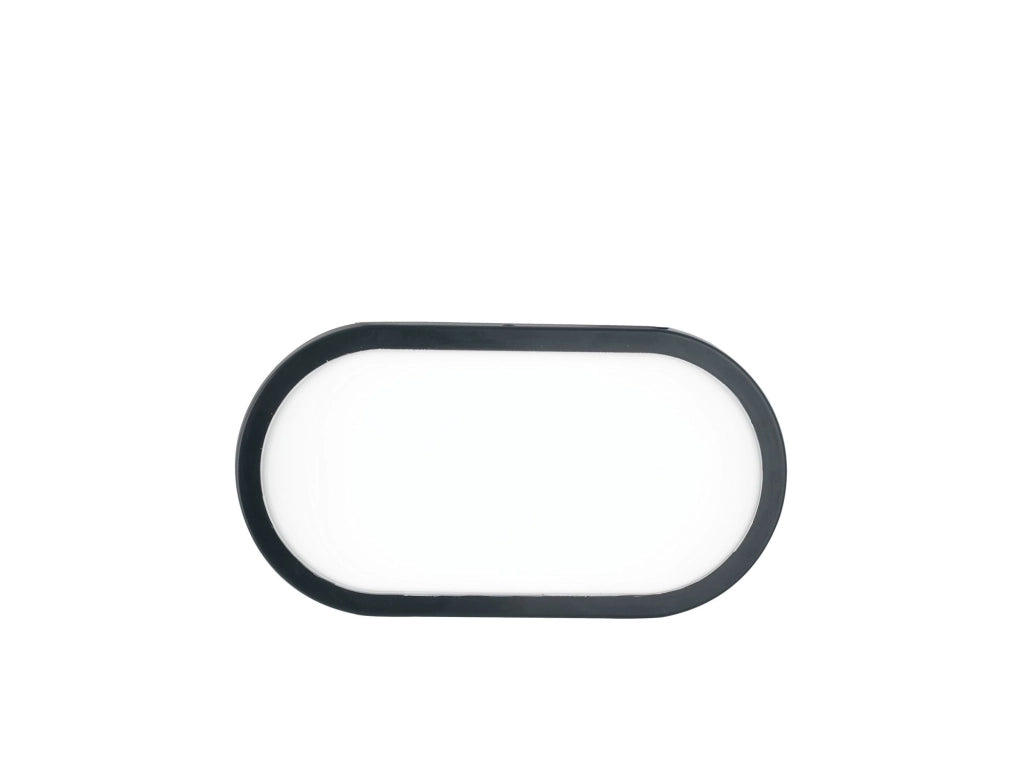 PLAFONIERA LED SHELLY ANTRACITE OVALE 20W 2500LM CCT 3000K / 4000K IP65 17,6X8X27,1CM