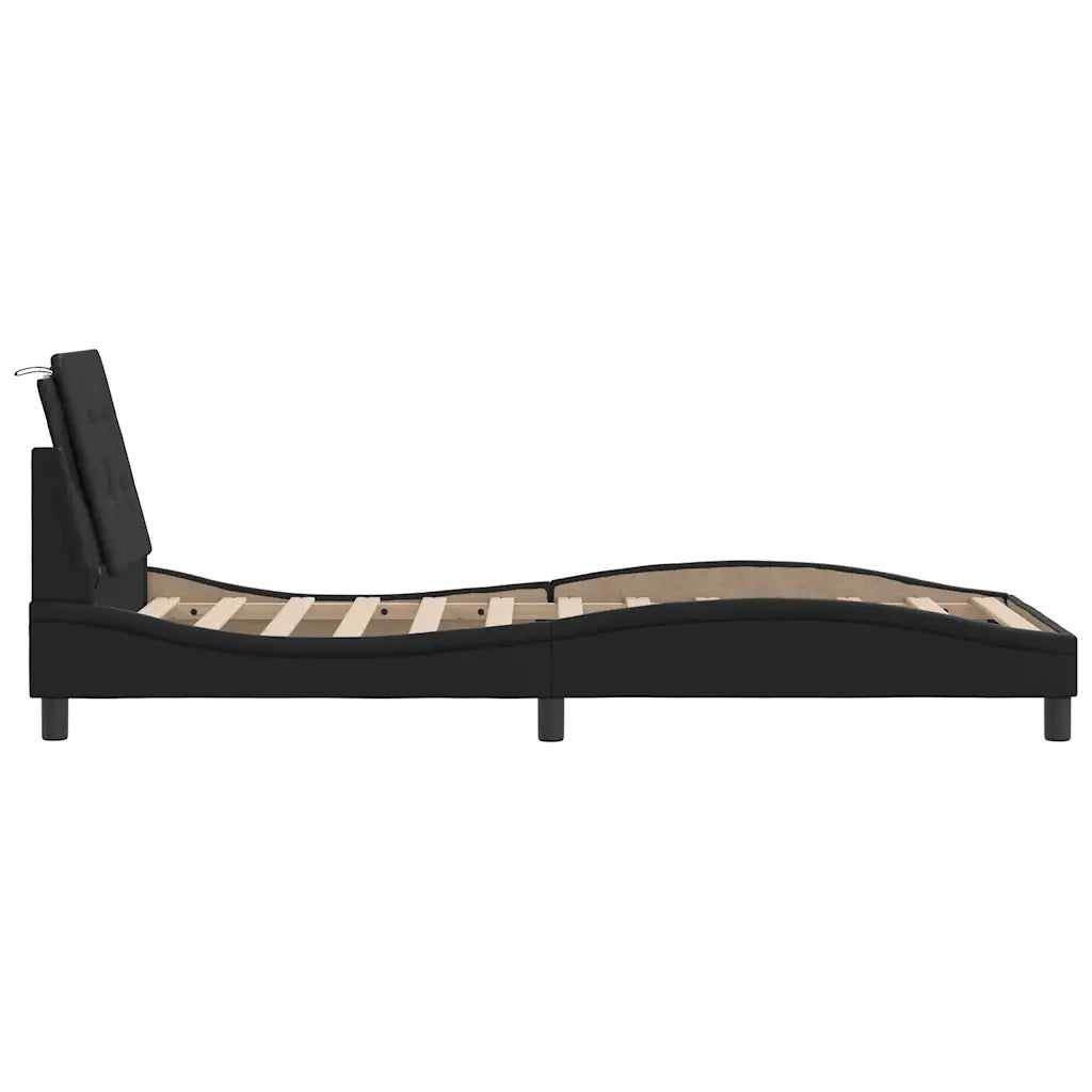 Giroletto senza Materasso Zadar Nero 90x190 cm in Similpelle 3208149