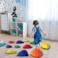 Set di 11 pietre di equilibrio, Design antiscivolo, per interni & esterni, impilabile, Colorato