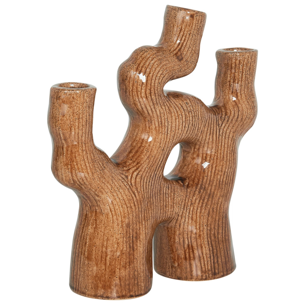 Vaso per fiori Marrone Gres Decorazione per interni Pezzo Design moderno Impermeabile