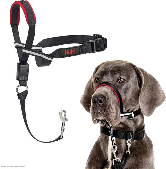 Harnas per cani, grande formato, prevenzione dal traino, regolazione facile, leggero, con guinzaglio imbottito, cinturino anti-trazione per cani grandi