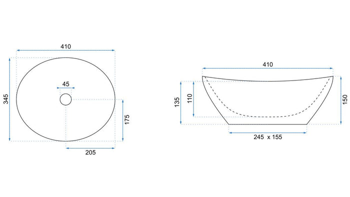 Lavabo Da Appoggio Rea Sofia Gold Edge