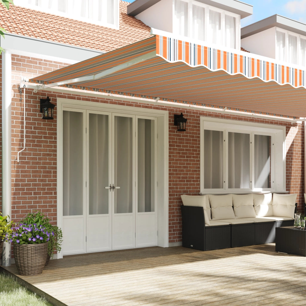 Tenda Retrattile Automatica con Righe Multicolore, 600x300 cm