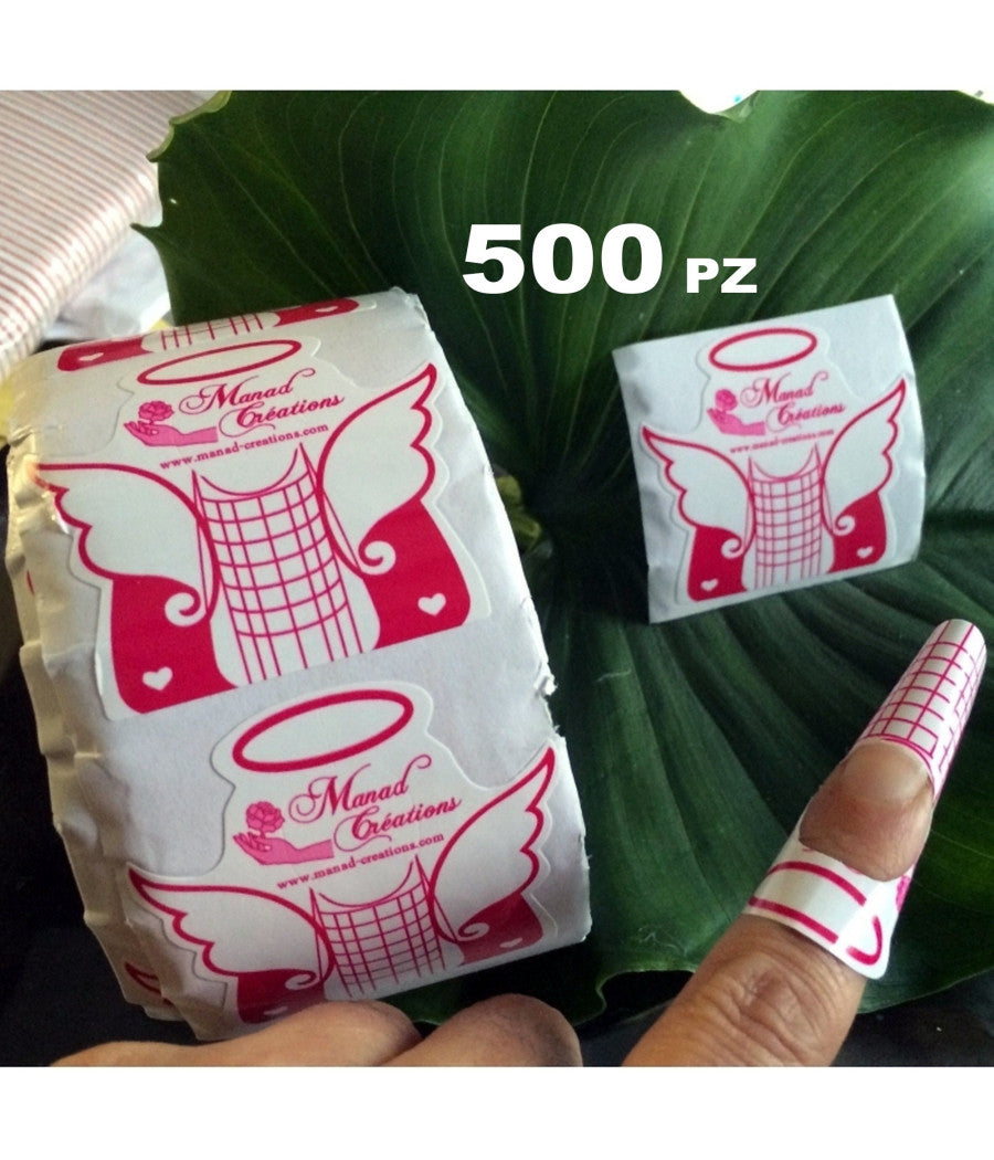 500pz Rotolo Cartine Angel Stiletto Usa Getta Allungamento Ricostruzione Unghie         