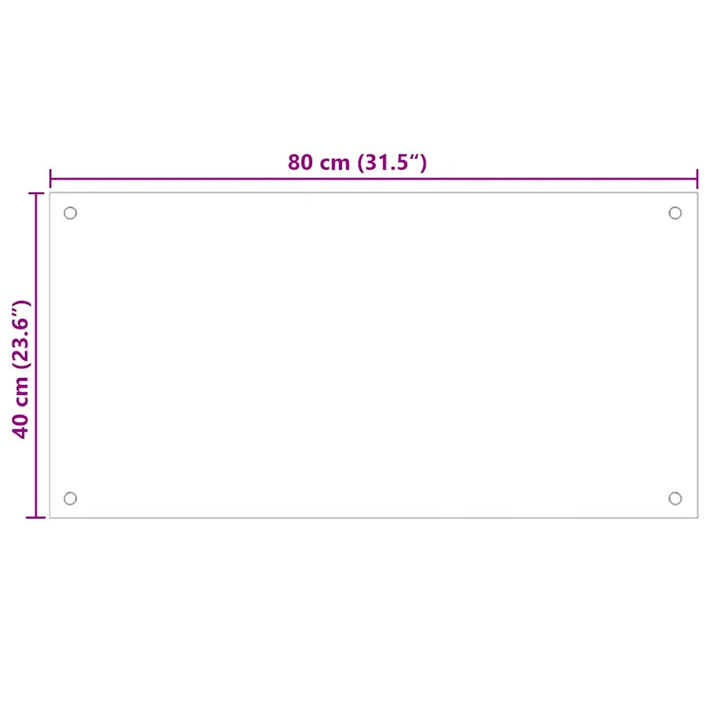 Paraschizzi per Cucina 2 pz Trasparente 80x40cm Vetro Temperato CFW7901140