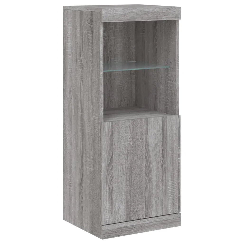 Credenza con Luci LED Grigio Sonoma 162x37x100 cm 3209147