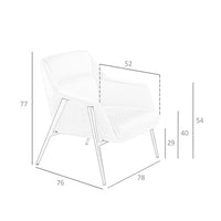 Poltrona in tessuto bianco