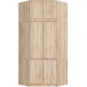 Armadio ad angolo AKORD S100 con sopralzo Sonoma Quercia 100 cm 4 ante 100x50x235 cm