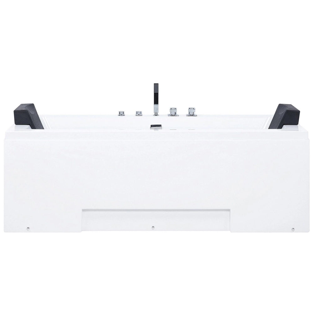 Vasca Idromassaggio Bianco Sanitario 150 x 75 cm Rettangolare Doppio 157 x 85 cm Funzione Massaggio Poggiatesta Design Moderno