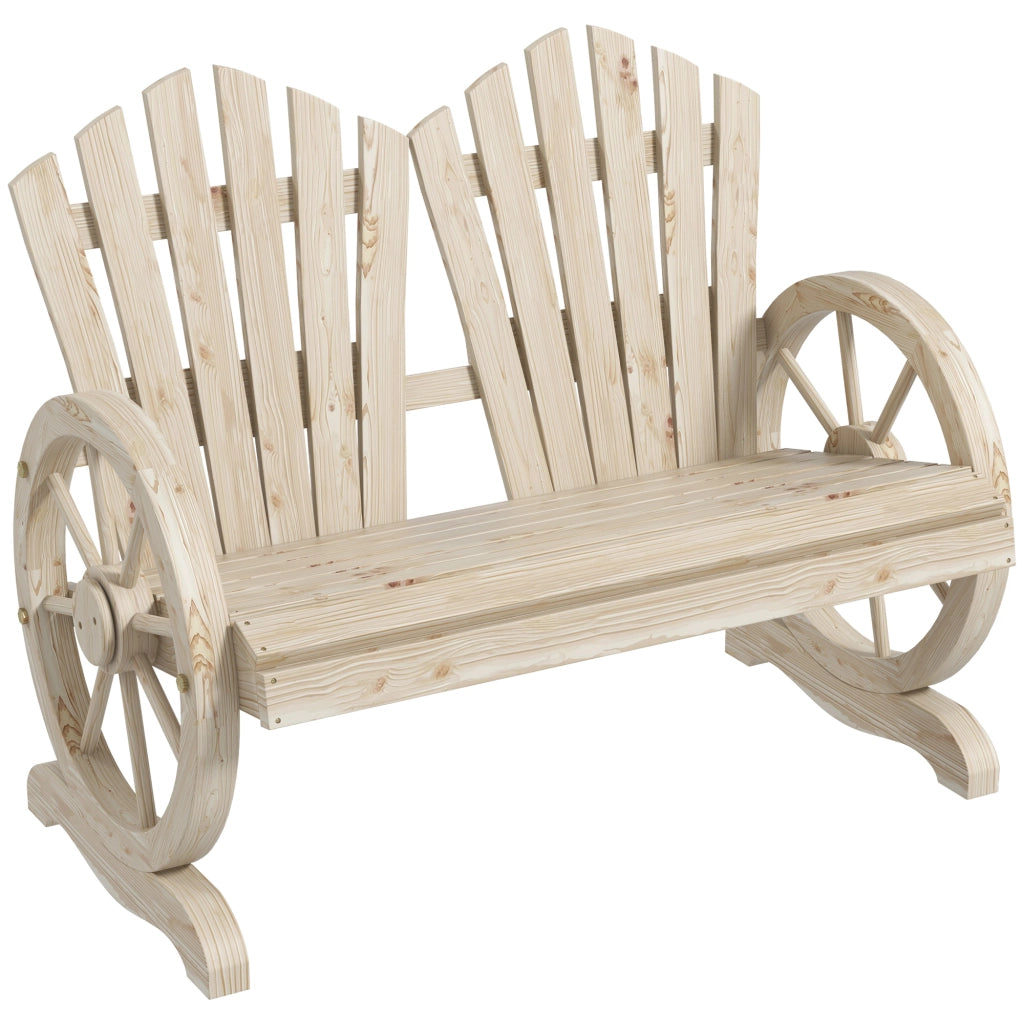 Panchina da Giardino in Legno ¨C zephmum ¨C Naturale 108x66x95cm