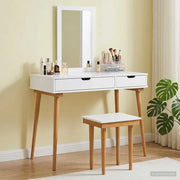 Set Tavolo da Trucco FAUSKE 3 pcs Bianco 100 x 50 x 143 cm 3438589