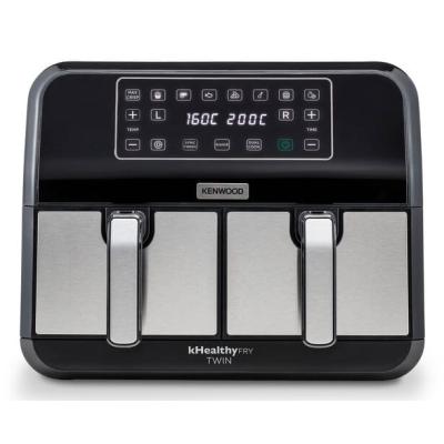 Kenwood airfryer hfm20 000mb kenwood000mb kenwood 000mb khealthy twin 2x4l black silver (hfm20.000mb) - 159575