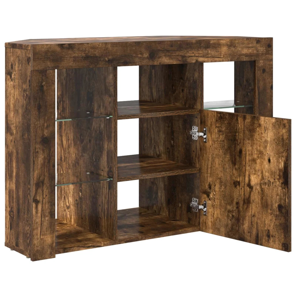 Mobile TV LED Angolare 100x40x68cm Rovere fumé 889790