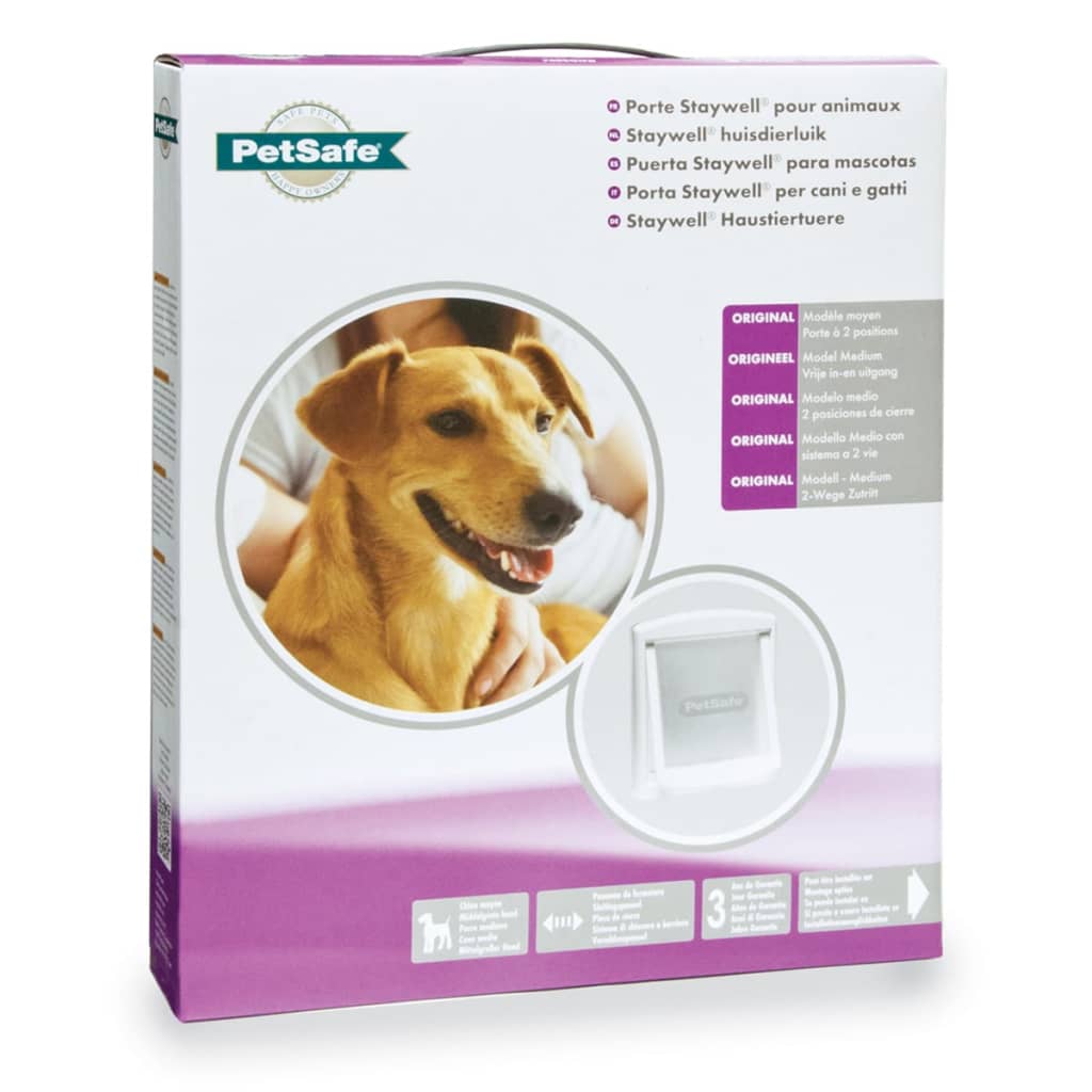 PetSafe Porta per Animali a 2 Direzioni 740 Media 26,7x22,8 cm Bianca 411398