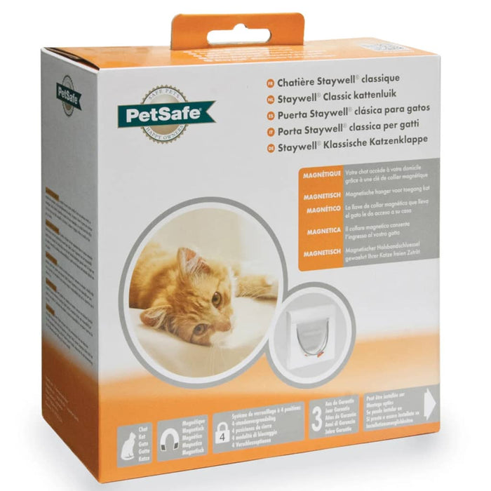PetSafe Porta per Gatti Magnetica a 4 Modalità Classic 932 Bianca 411406