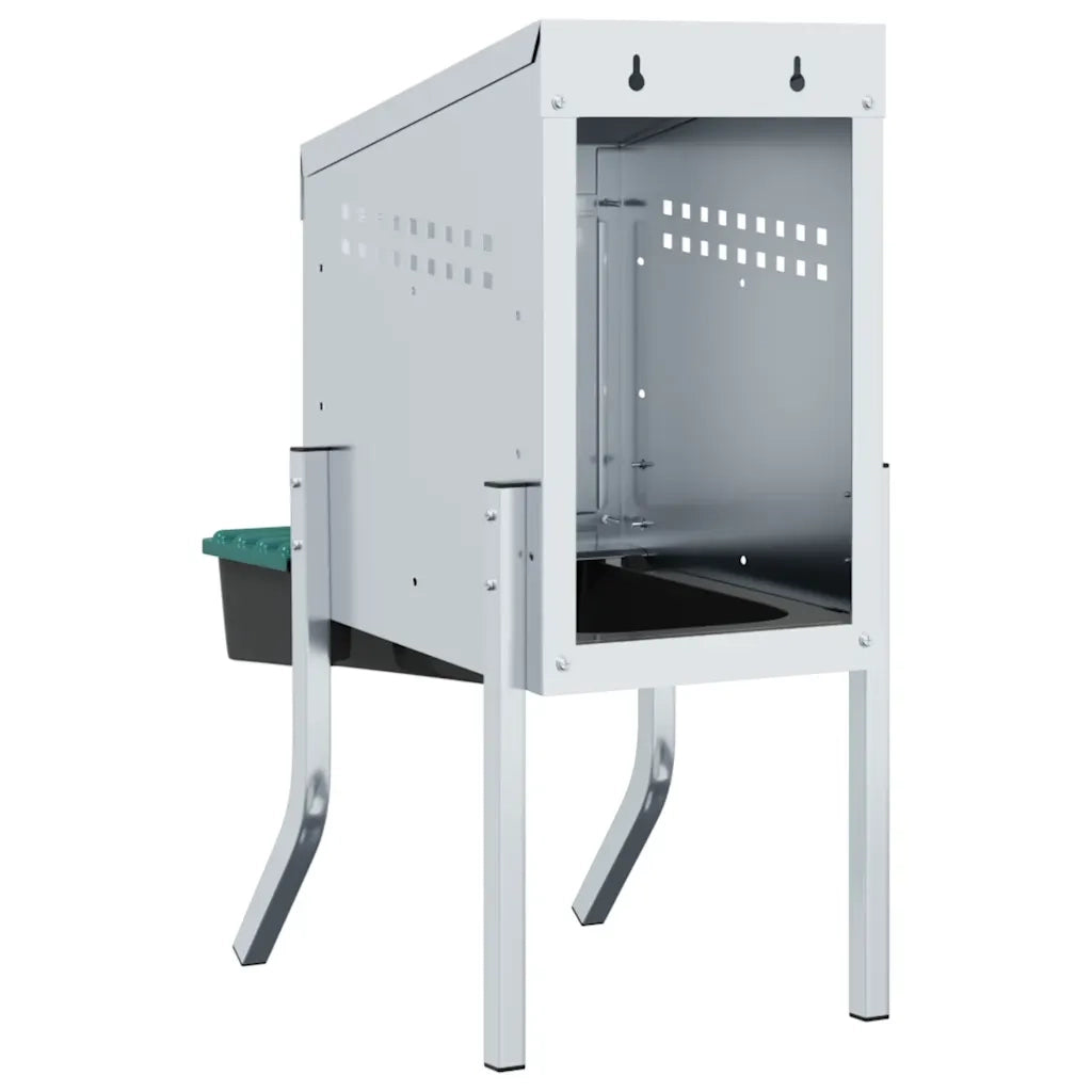 Nido per Galline 1 Scomparto con Gambe in Acciaio Zincato CFW7367888