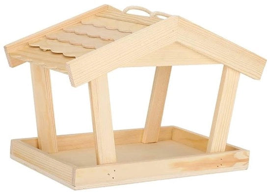 Alimentatore per Uccelli in Legno Esterno - Casa per Uccelli Grande - Accessorio Decorativo per la Veranda - Materiale Naturale in Legno - Adatto per...