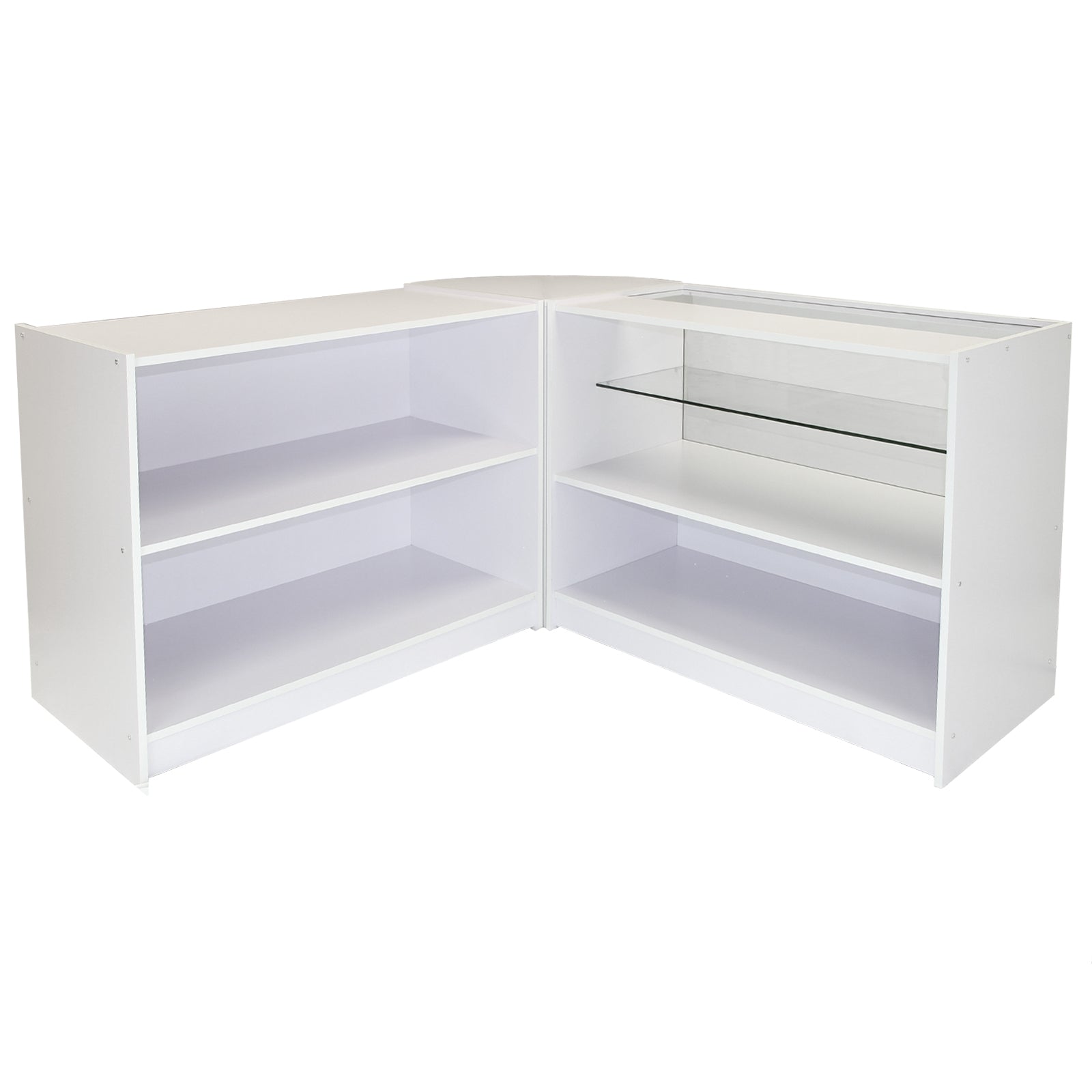 Set Draco con 3 Banconi Negozio e Reception Bianco Brillante Elegante Solidi