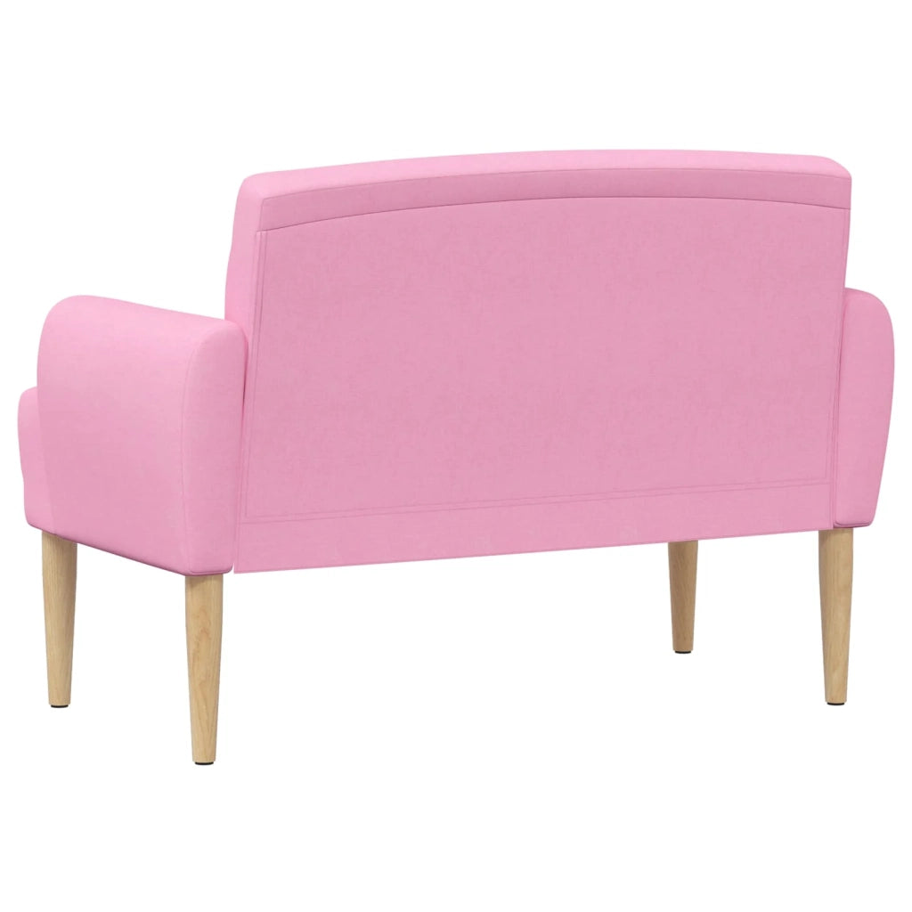 Loveseat con bottoni imbottiti Rosa 116 x 67 x 80 cm Tessuto 42041786