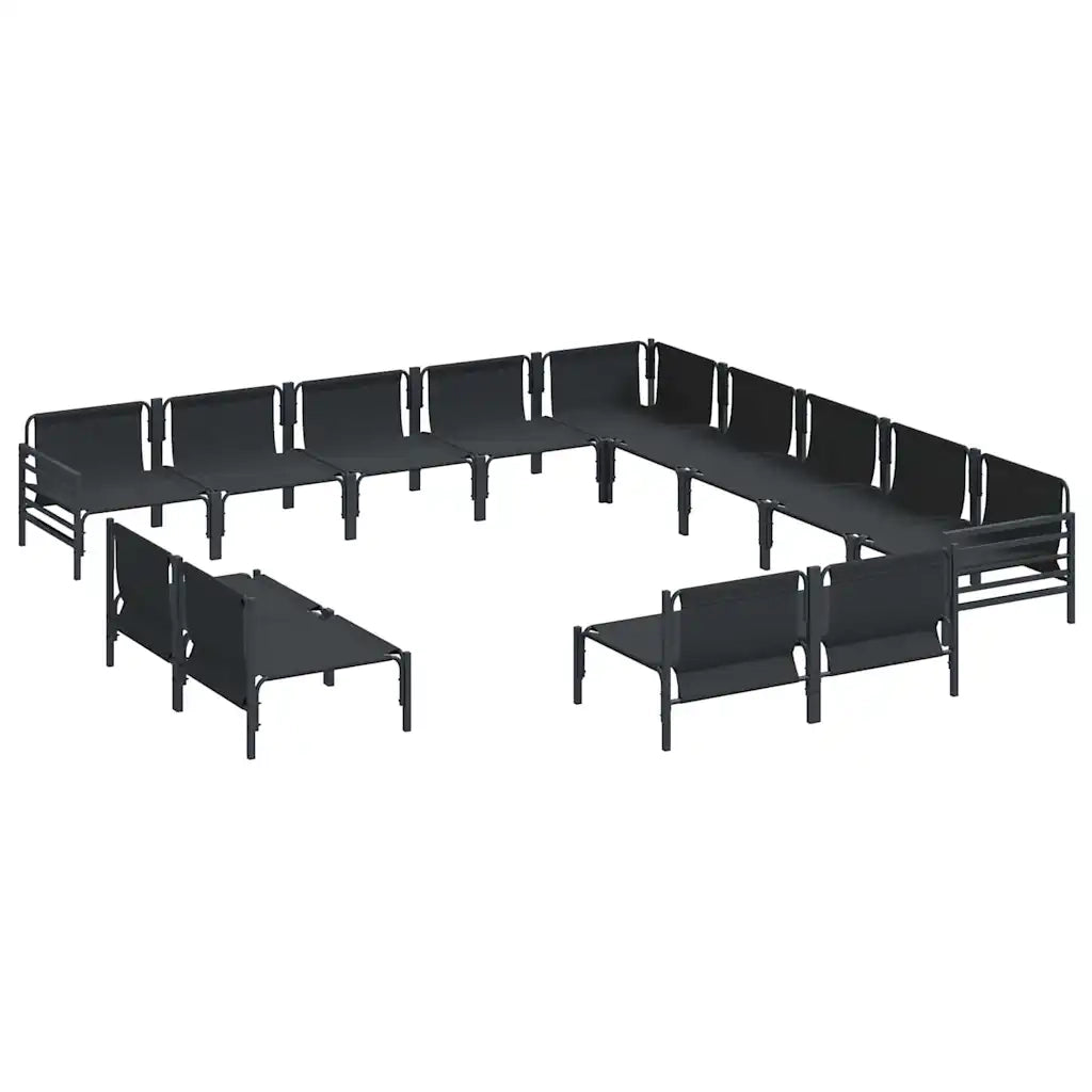 vidaXL Set Divano da Giardino 13 pcs Antracite Acciaio