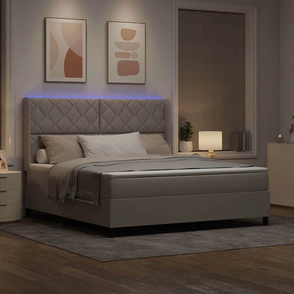 Letto a Sorgente LED con materasso Talpa 180 x 200 cm Tessuto 3343585