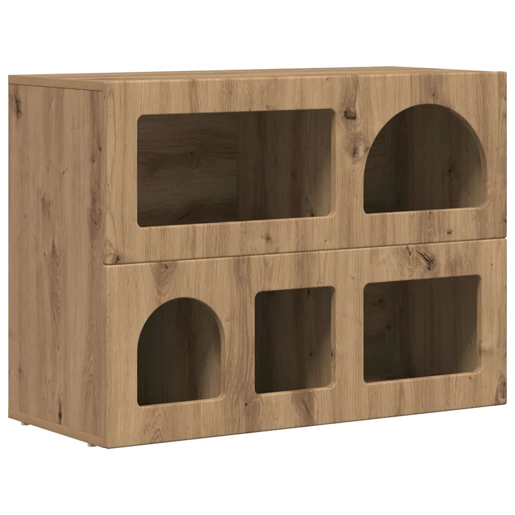 Credenza | Madia | Buffet da pranzo | Armadio da pranzo Rovere artigianale 80.5 x 35 x 59 cm Legno multistrato