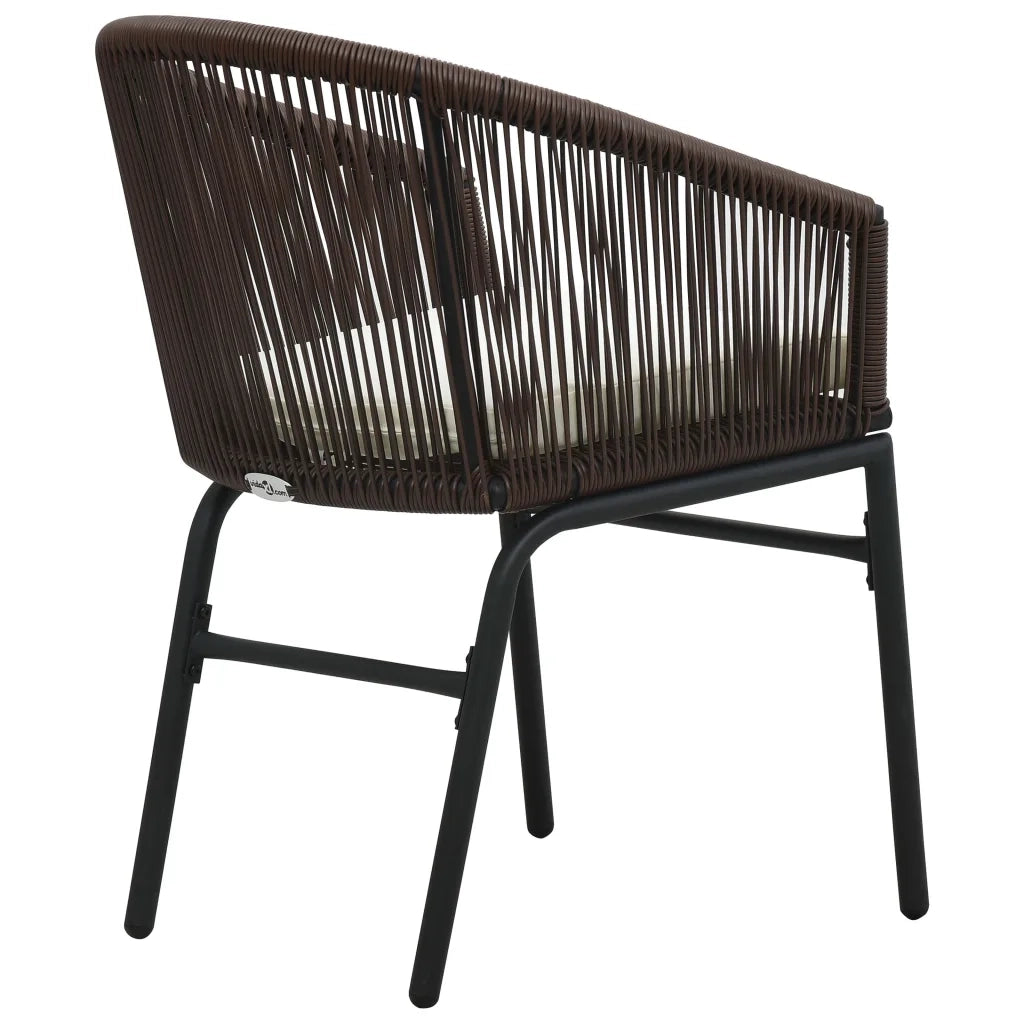 Sedie da Giardino 2 pz Marroni in Rattan PE 48136
