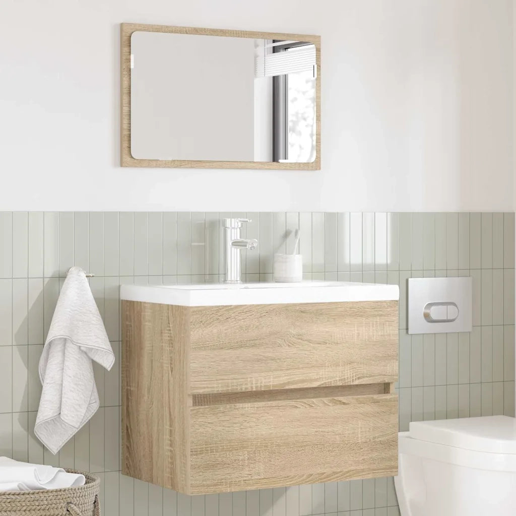 Set di mobili per il bagno Rovere Sonoma Legno multistrato 876034