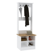 Verderio, Mobile da Ingresso 6 Ripiani, 64x43x175h cm Bianco