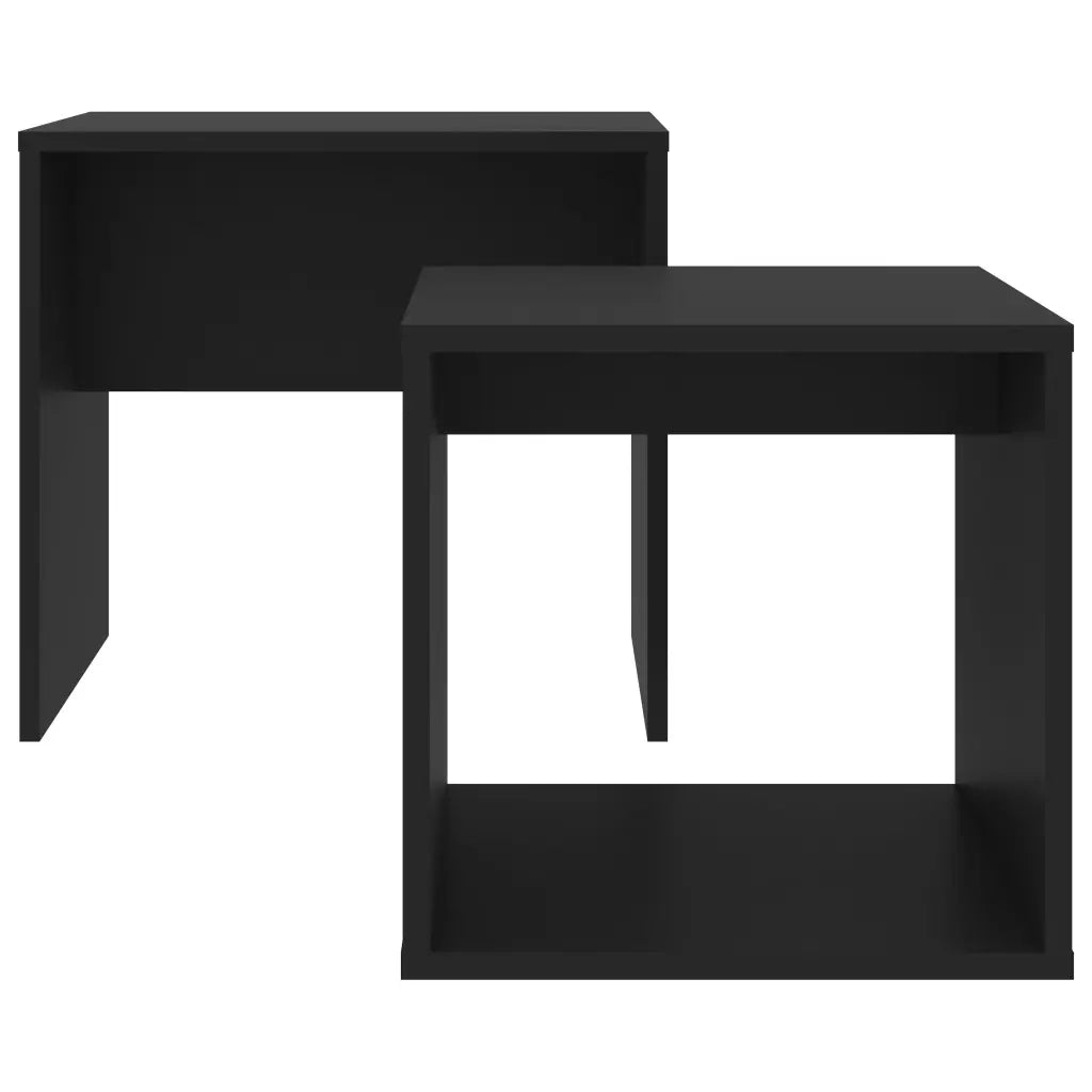 Set Tavolini da CaffÃ¨ Neri 48x30x45 cm in Truciolato cod mxl 65210