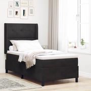 Rete a doghe con materasso e LED Nero 100x200 cm Velluto