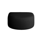 Pouf imbottito - design lineare e senza montaggio - per soggiorno o camera - in tessuto - nero
