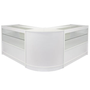 Set Gemini con 3 Banconi Negozio e Reception Bianco Brillante Elegante Solidi