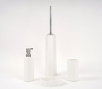 Set accessori bagno bianco