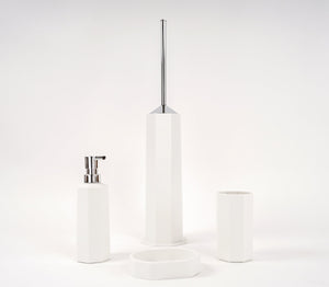 Set accessori bagno bianco