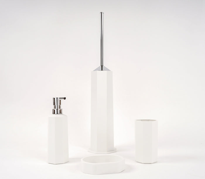 Set accessori bagno bianco