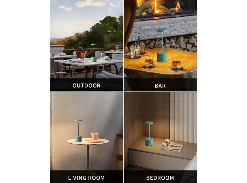 2 Lampade da Tavolo Senza Fili Ricaricabile LED 2700K Dimmerabile Luce per Ristorante Interno Esterno 5000mAh